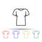 Clothes sleeves t-shirt multi color style icon. Simple thin line, outline  of clothes icons for ui and ux, website or mobile