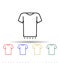 Clothes sleeves t-shirt multi color style icon. Simple thin line, outline  of clothes icons for ui and ux, website or mobile