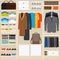Clothes wardrobe vector illustration