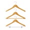 Clothes wooden hangers