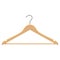 Clothes wooden hangers set for jackets pants isolated 3d vector illustration