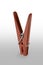 Clothespin, plastic, brown, steel spring