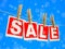 Clothespins on rope with sale