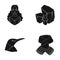 Clothing, animal and or web icon in black style.profession, Coal industry icons in set collection.