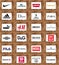 Clothing brands and logos