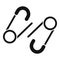 Clothing clip icon simple vector. Repair machine