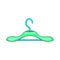 Clothing hanger icon, cartoon style