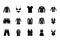 Clothing Isolated Vector Icons Set that can be easily modified or edit