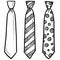 Clothing necktie sketch