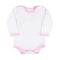 Clothing photography - white and pink children\\\'s body blouse on a white