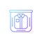Clothing in plastic bag gradient linear vector icon