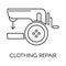 Clothing repair service, icon of sewing machine vector