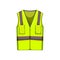 clothing safe vest cartoon vector illustration