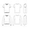Clothing set of male shirt and tee.