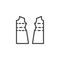 Clothing sewing fabric line icon