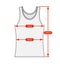 Clothing size chart vector illustration  women`s tank top