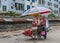 Clothing store built on a bike tricycle, Guilin, China