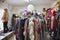 Clothing And Wigs At Second Hand Store