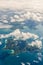 Cloud above island and sea