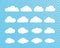 Cloud. Abstract white cloudy set isolated on transparent background. Vector illustration
