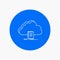 cloud, access, document, file, download White Line Icon in Circle background. vector icon illustration