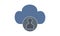 Cloud admin icon in glyph design