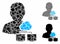 Cloud administrator Mosaic Icon of Trembly Pieces