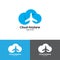 Cloud Airplane-travel logo design	