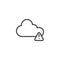 Cloud Alert notification line icon