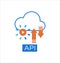 Cloud API, software integration icon.