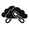 Cloud backlink strategy icon, simple style