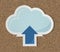 Cloud backup data storage icon