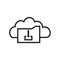 Cloud backup icon, folder sync vector