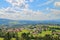 Cloud Bavarian landscape of the valley.