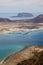 Cloud beach boat yacht water in lanzarote spain graciosa mira