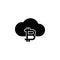 cloud bitcoin icon. Element of Crypto currency icon for mobile concept and web apps. Detailed cloud bitcoin icon can be used for w