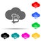 cloud bitcoin multi color style icon. Simple glyph, flat vector of crypto icons for ui and ux, website or mobile application