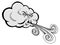 Cloud Blowing Wind Drawing Cartoon