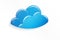 Cloud blue icon logo vector