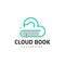 Cloud book logo design vector template for online education, library and bookstore concept logo vector, Icon symbol