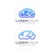 Cloud brain logo ready to use