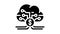 cloud business intelligence glyph icon animation