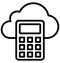 Cloud Calculator Isolated Vector Icon that can easily modify or edit.