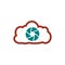 Cloud camera icon logo design
