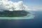 Cloud cap on volcanic island