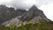 Cloud-Capped Mountains from Passo Rolle to Baita Segantini, Italian Dolomites