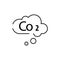 Cloud and carbon icon. Ecology and Environment-related line icon. Global Warming, Forest, Organic Farming, and more