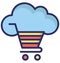 Cloud Cart Isolated Vector Icon that can easily modify or edit.