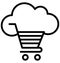 Cloud Cart Isolated Vector Icon that can easily modify or edit.