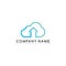 cloud chat home brand company template logo logotype art